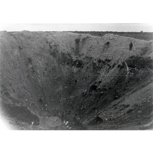 Look at the size of the crater, with 2 guys at the top of Marcoo