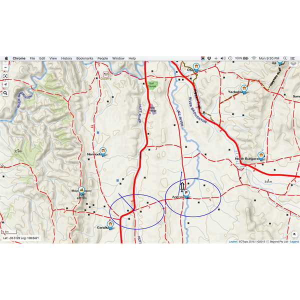 The EO Map and the turn off in the circle