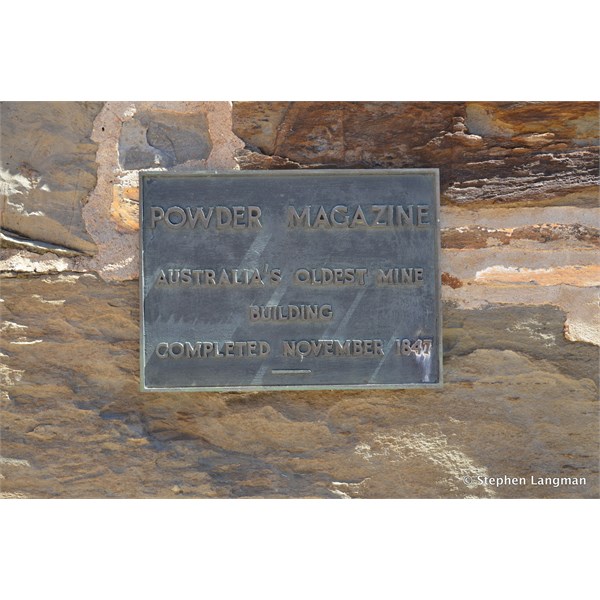 This plaque is on the Burra Powder Magazine