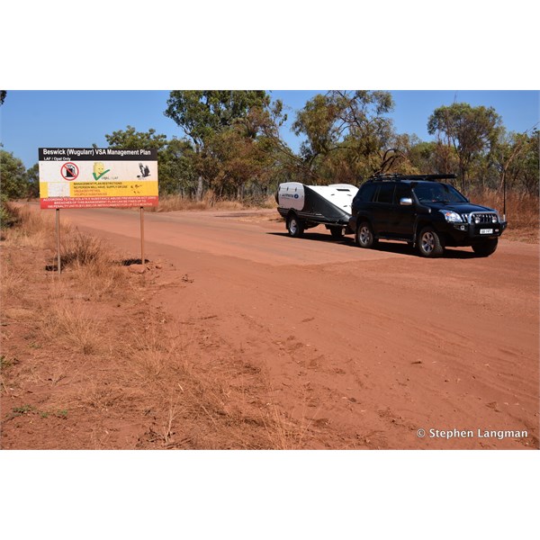 The offical end of the bitumen at Beswick