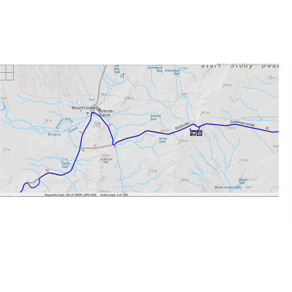 Hema 150K Map, showing new road than now is the bypass