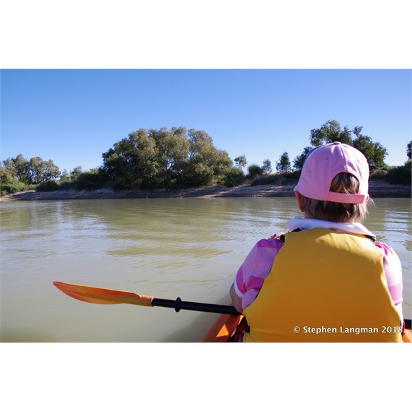 Kayaking on Eyre Creek in the Simpson Desert - how many more people can lay claim to this
