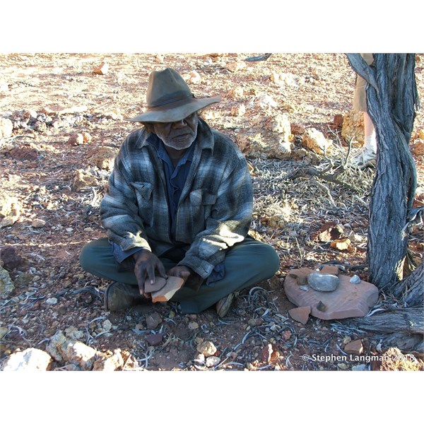 The late Lindsay showing us about Traditional Aboriginal life