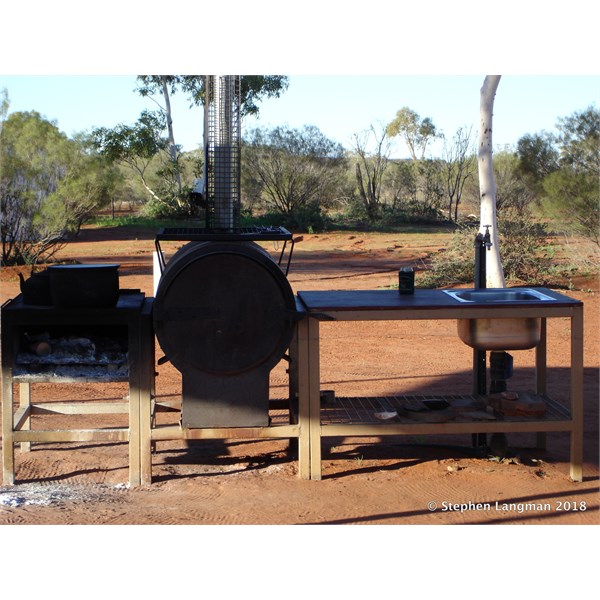 The original cooker and wash up area at Batton Hill