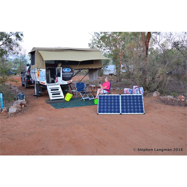 We stayed in the generator area for better solar use.