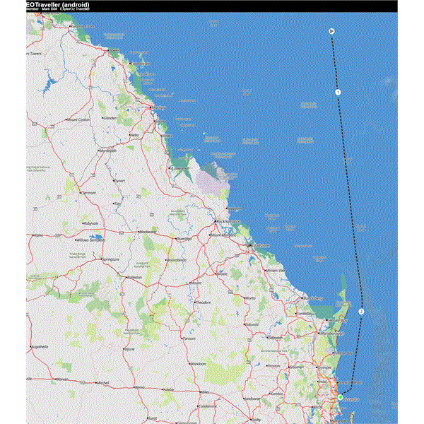 Tracker going rom Bisbane Cruise Terminal to PNG and return