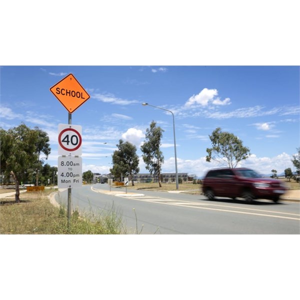Canberra School Zone Sign