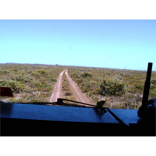 Travelling north from Israelite  Bay, 2006. 