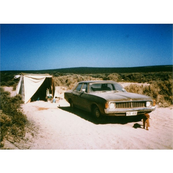 Camped at Mexican Hat 1974