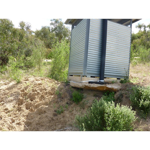 Innamincka July '26. Typical campsite toilet.
