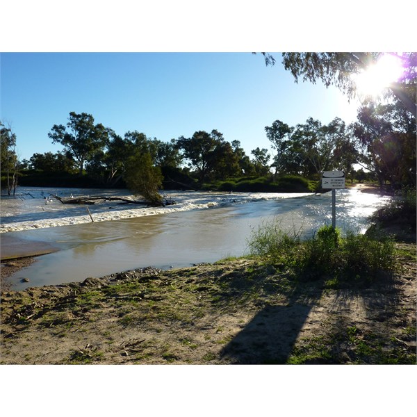 Innamincka July '26. Cooper Creek causeway.