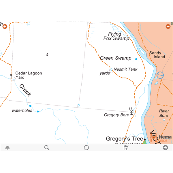 Gregory Bottle Tree area-Hema Map