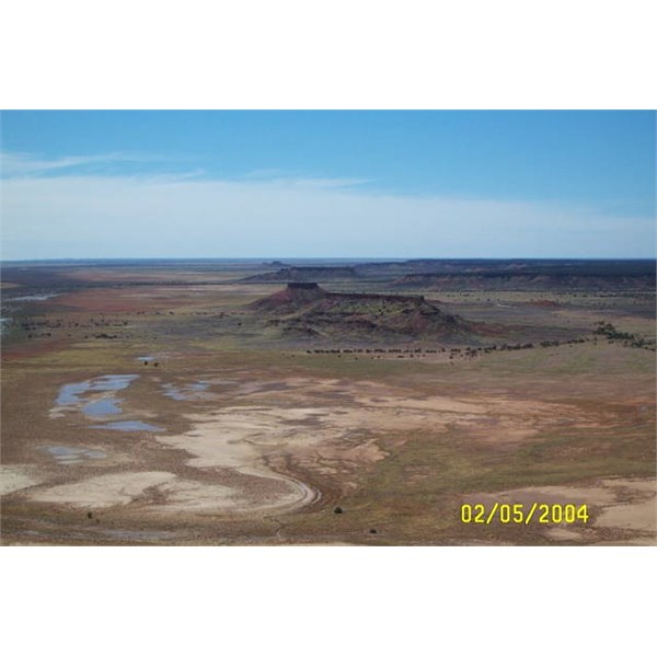 Mayne Range, near Old Mayne Pub.  Diamantina River Qld