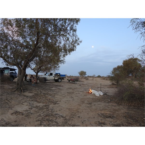 First night camp, near the Warburton.