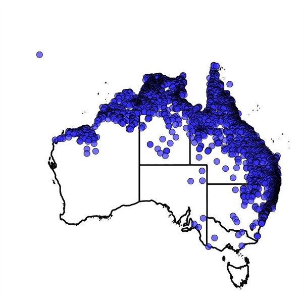 Jabiru Records Atlas of Living Australia
