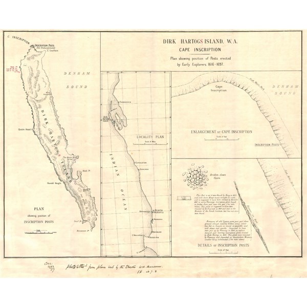 Old Map of Cape Inscription