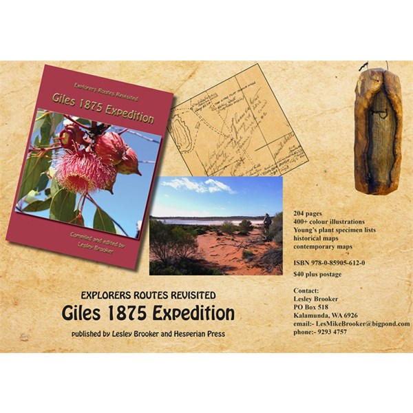 Giles 1875 Explorer route revisted