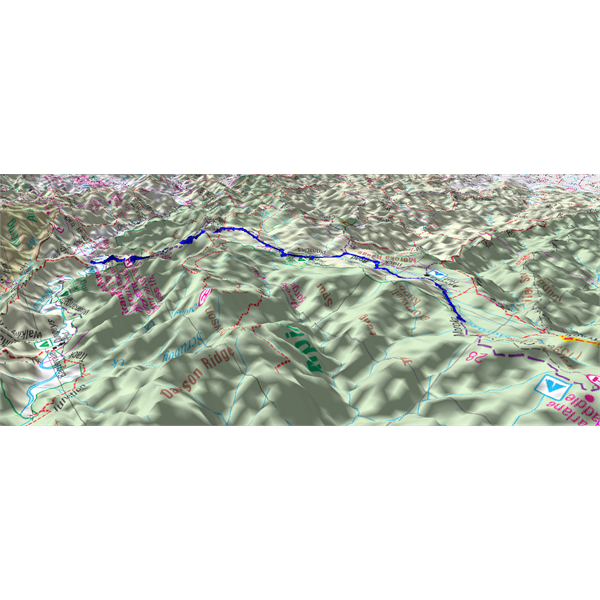 3D map showing route