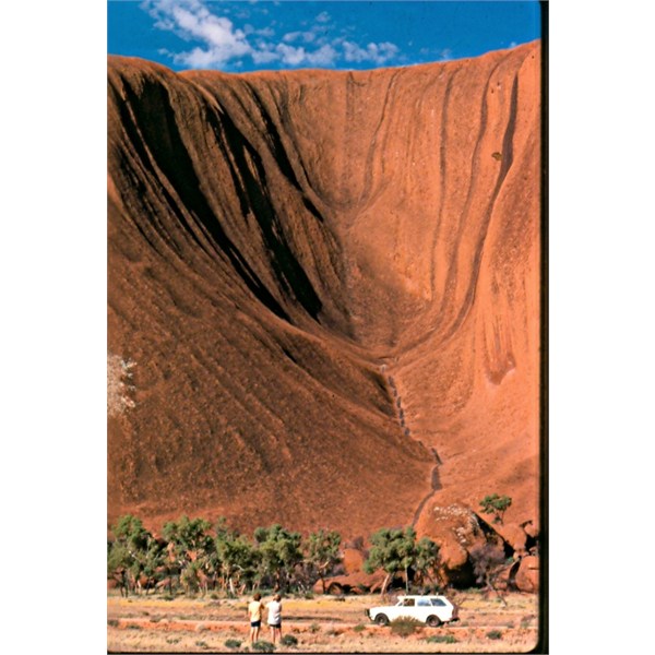 Driving around the base of Ayers Rock Dec 1978
