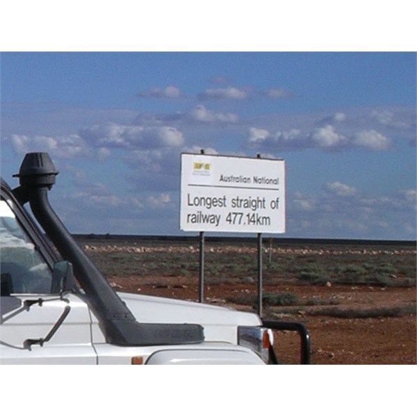 Sign at eastern end of the straight
