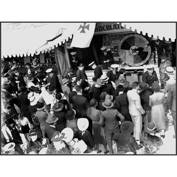 Chocolate Wheel at the Ambulance stall, Exhibition Ground, Brisbane, 1938