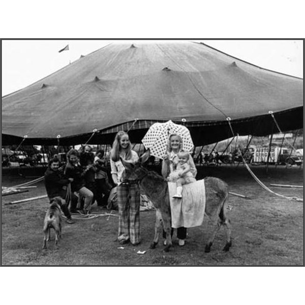 Phyllis Ashton and grandchild at Ashtons Circus 1975