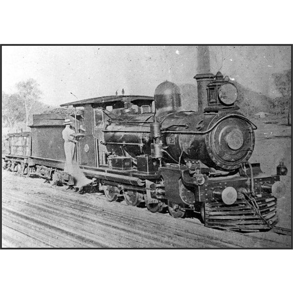 Locomotive no. 3 of the Chillagoe Railway was the first engine on the Etheridge line