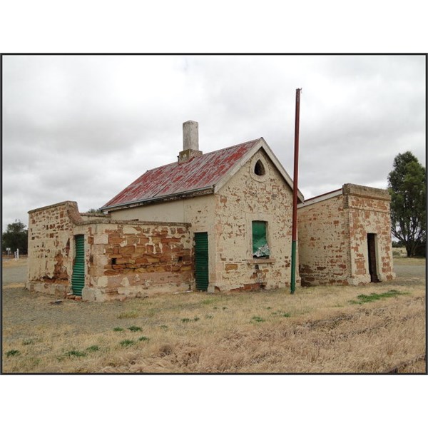 A portion of the remains of Terowie railway station