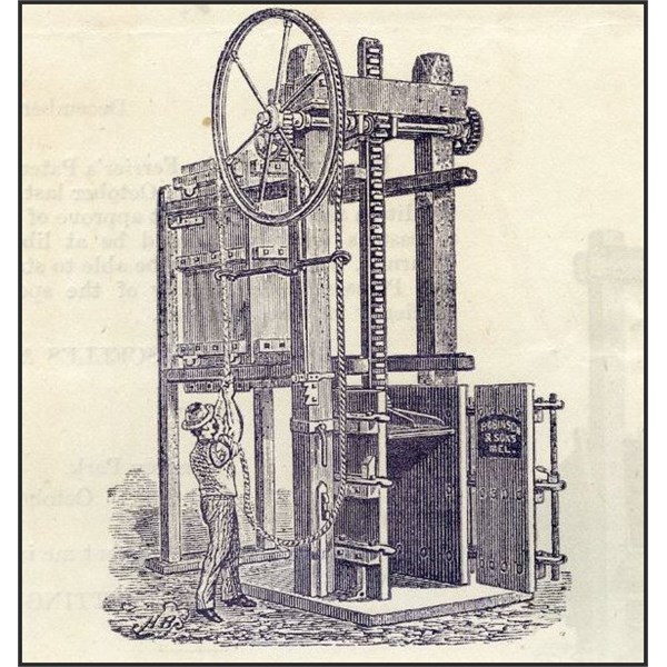 Robinson & Sons' Geared Wool Press