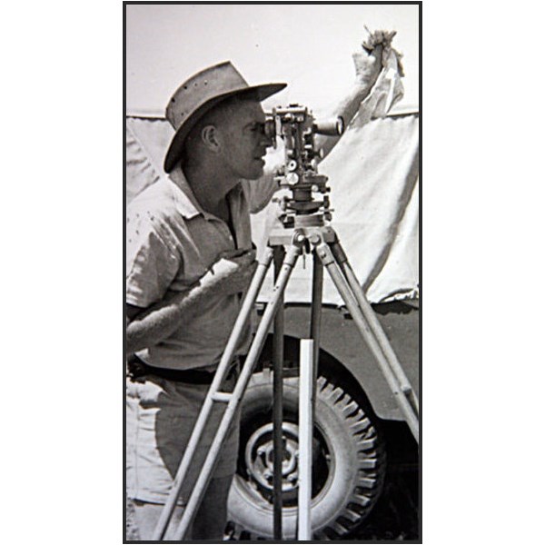 Len Beadell and his theodolite