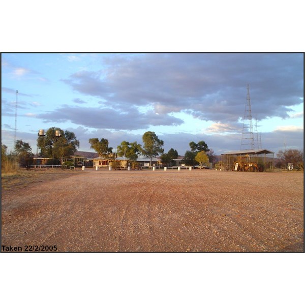 Giles Meteorological Station and Len's Grader