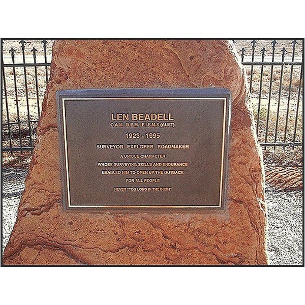 Len Beadell Plaque