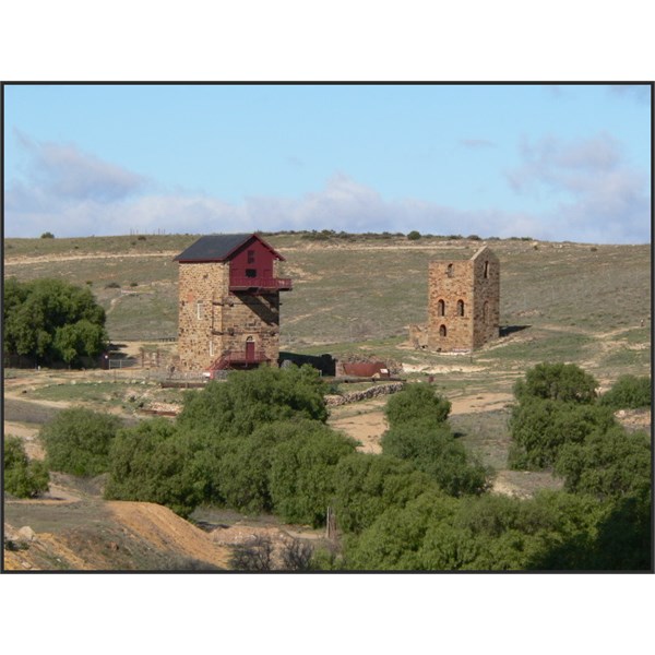 Old mine buildings at the Burra copper mine