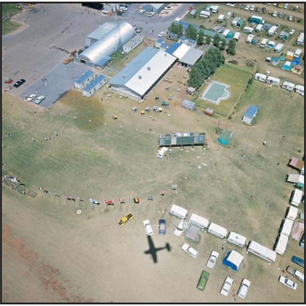 Aerial view of World Gliding Championships, Waikerie 1974