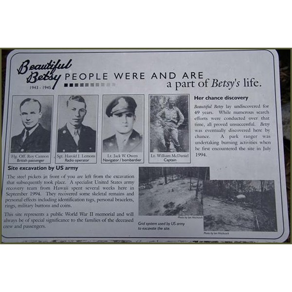 Another Tourist sign at the crash site