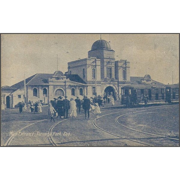 Sydney, Taronga Zoo Park 1920. and a coupled set of E Class trams