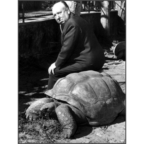 Movie director Alfred Hitchcock visits Taronga Park Zoo in May 1960