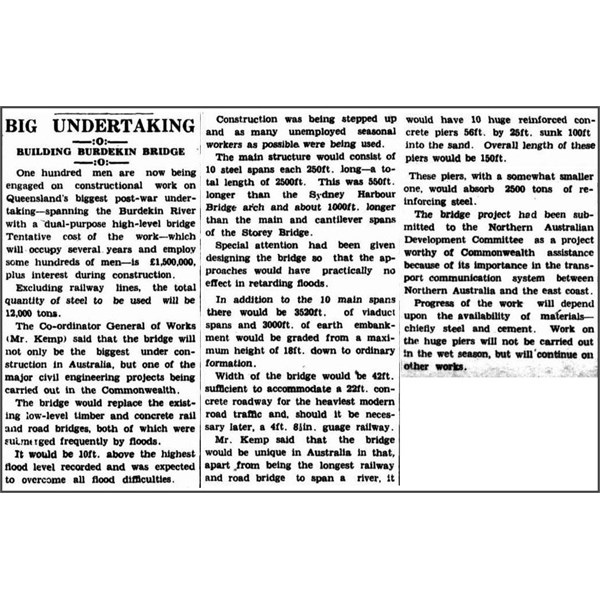 News article from The Proserpine Guardian 14 February 1947