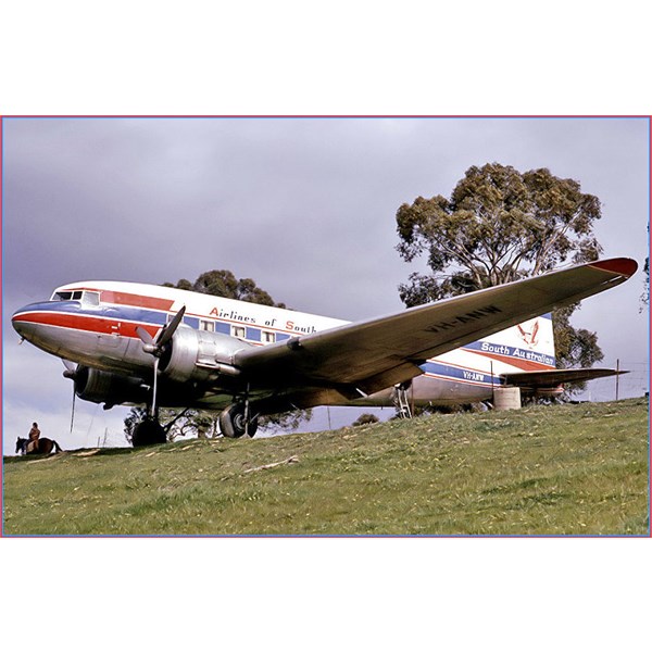 VH-ANW with Airlines of South Australia livery at Chain of Ponds