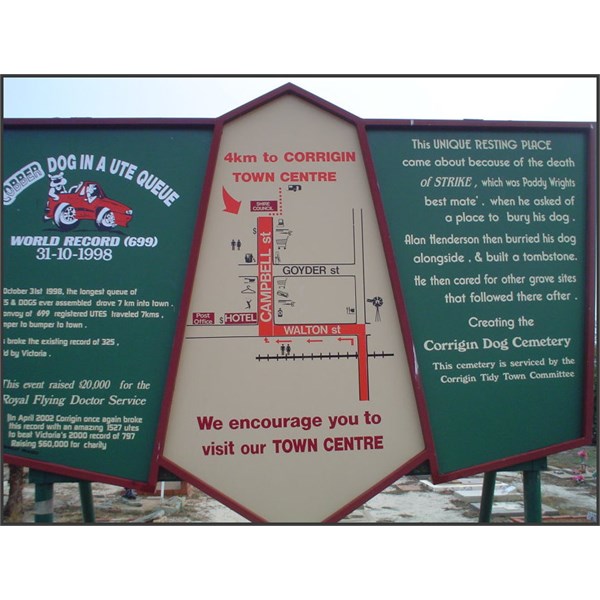 Corrigin Dog Cemetery sign