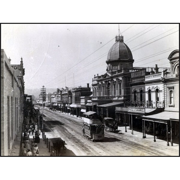 Adelaide Arcade, Rundle Street, looking east from Charles Street, c1888
