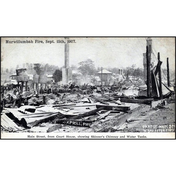 1907 Murwillumbah Fire in Main St