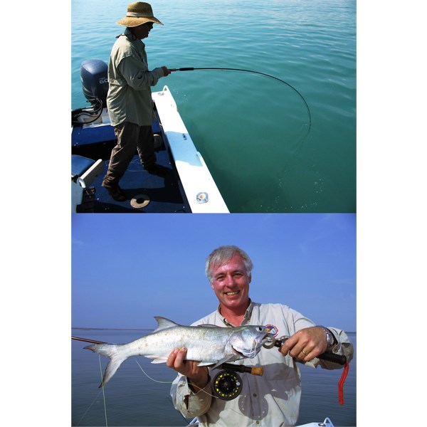 Mate & I fishing in Bynoe - that is thread fin salmon