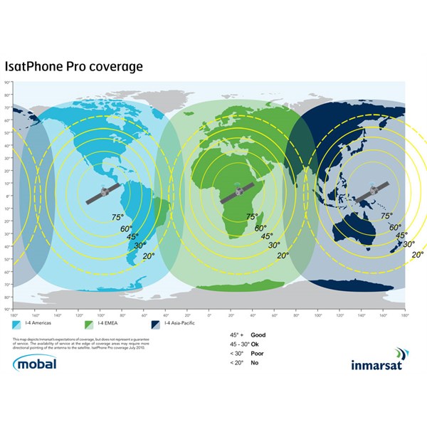 Inmarsat coverage map