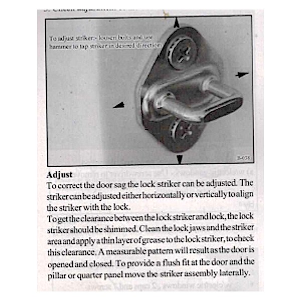 Door striker adjustment