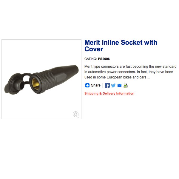 Merit inline socket PS-2096