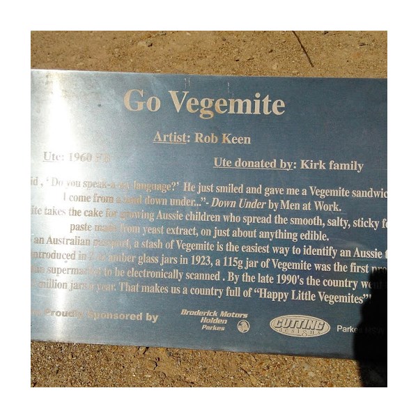 Go Vegemite Plaque