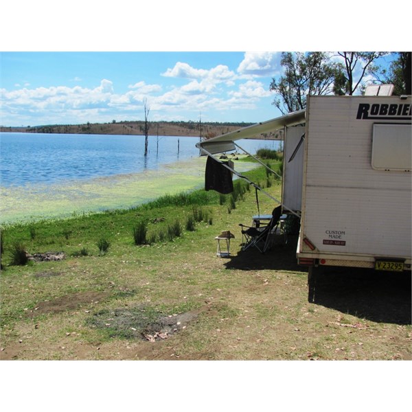 Camping alongside Weruma Dam