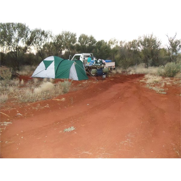 Campsite, between road & fence - Sandover Highway NT