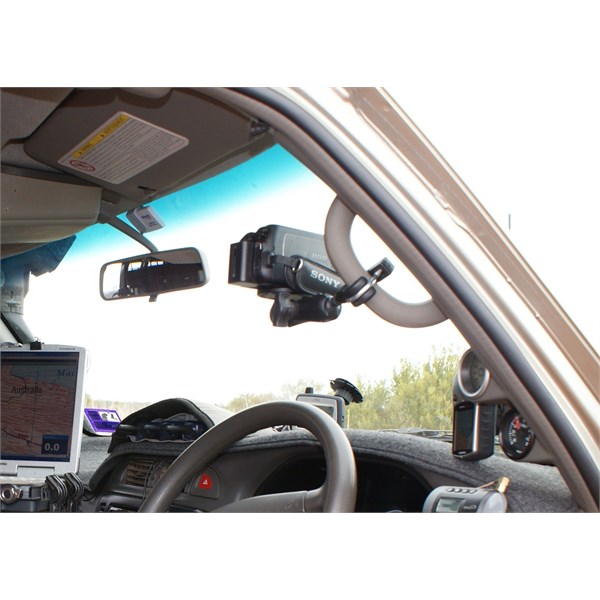 Video Camera mounted to Jesus handle in GU Patrol